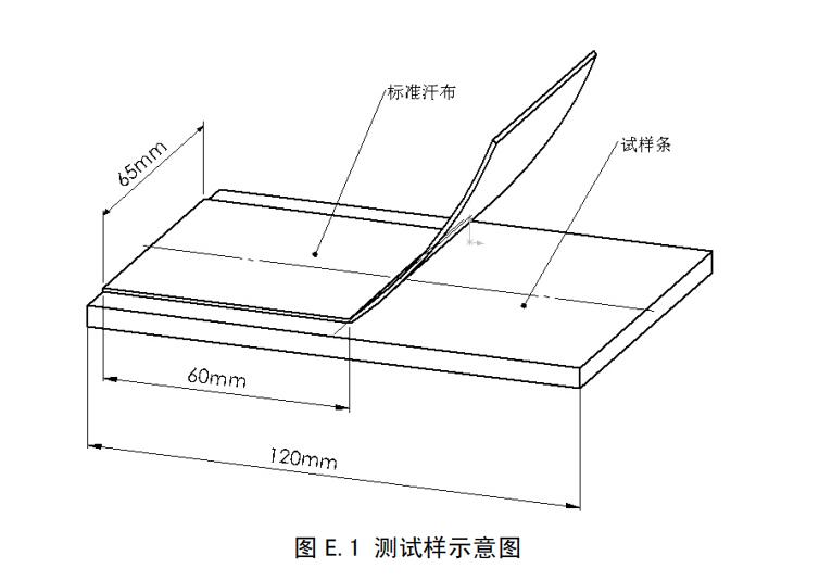  GB/T8939-2018衛(wèi)生巾背膠剝離強(qiáng)度測(cè)試示意圖